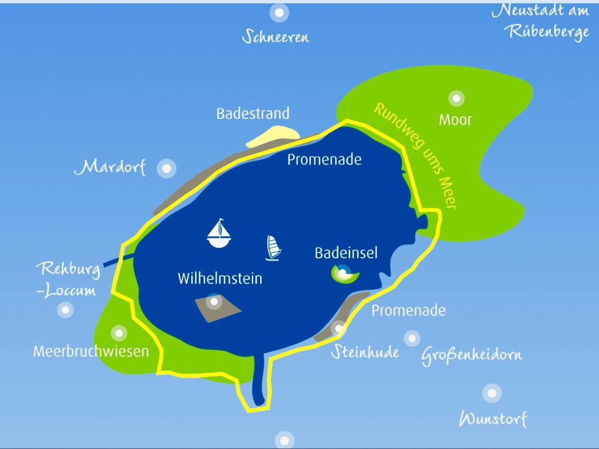 Villa Am Steinhuder Meer Dz-Margarite- Mit Kl Pantry Kueche, Garten, Wlan 外观 照片